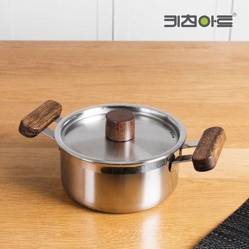 키친아트 멘토 인덕션 스텐냄비 양수, 16cm