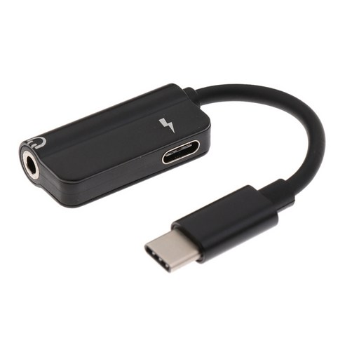 USB Type-C ~ 3.5mm 잭 AUX 헤드폰 오디오 컨버터 어댑터 케이블, 블랙, {"사이즈":"120x20x10mm"}, {"수건소재":"합금 플라스틱"}