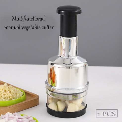 Manual Press Multifunctional garlic chopper vegetable chopper kitchen supplies household stainless s, 하나, ManualPress1PCS