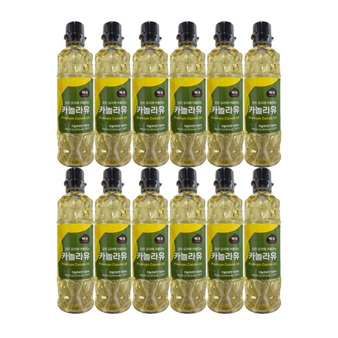 뺵쿡 카놀라유 500ml, 4개, 500L