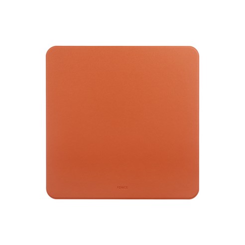 FENICE 조약돌 가죽 마우스 패드, SQUARE ORANGE, 1개