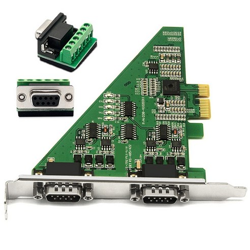 Xzante 2 포트 PCI-E - RS485/422 다중 직렬 카드 485/422 확장 산업용 UT-792, 초록
