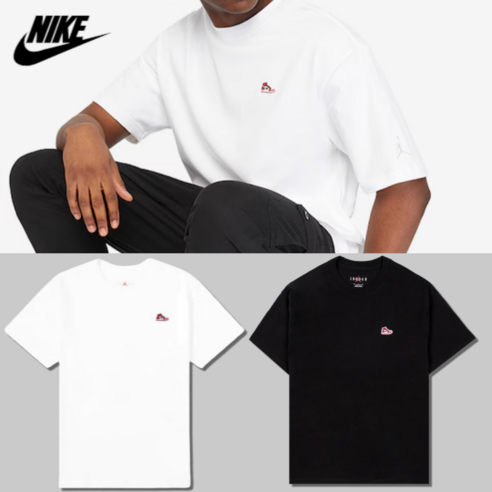 [당일발송] 나이키 NIKE 에어 조던 스니커즈 반팔 티셔츠 JORDAN 오버핏 여름 커플 반팔티 스포네틱