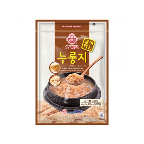 오뚜기 오쉐프 끓여먹는 누룽지 4kg, 1개