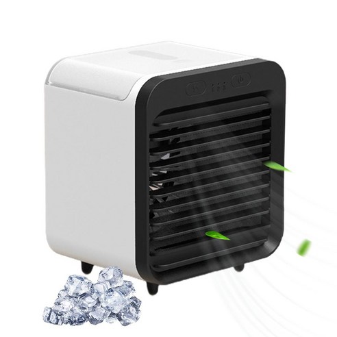 BESTOPE USB 충전 미니 데스크 팬 휴대용 에어 쿨러 침실 기숙사 여행에 대 한 가습기, 검정색과 흰색