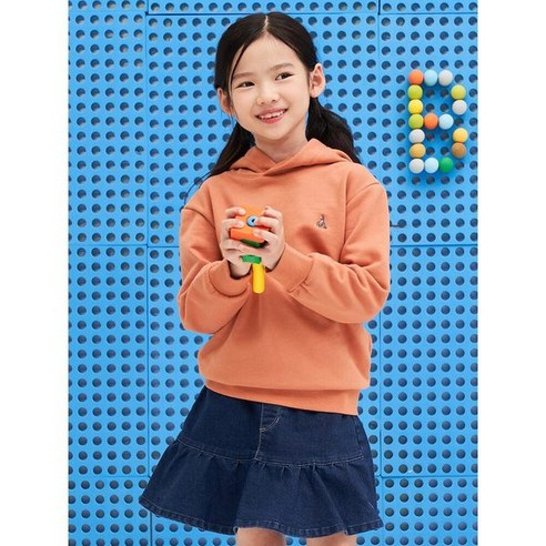 빈폴키즈 [BEANPOLE KIDS] [Essential] 후드 스웨트 셔츠 오렌지 (BI3841E018)