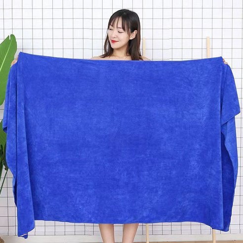 DFMEI 목욕타월 극세사 흡수 소프트 라지 퀵 건조 침대 라지 타월, 푸른 색, 35*75 두툼한 머리타올
