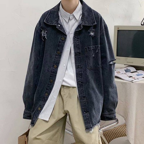 투니스 남성 레트로 데님 재킷
