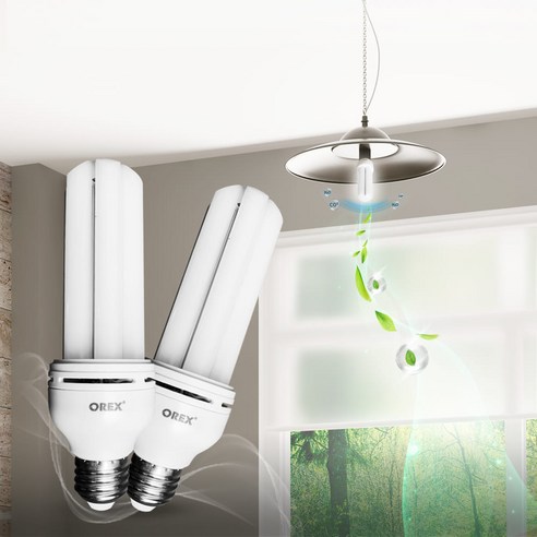 오렉스 공기정화 광촉매 LED 컴팩트형 램프, 8W
