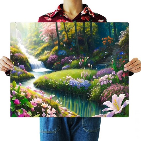 FASEN 액자 보석십자수 캔버스형 DIY 키트 40 x 50 cm, FX049, 1개