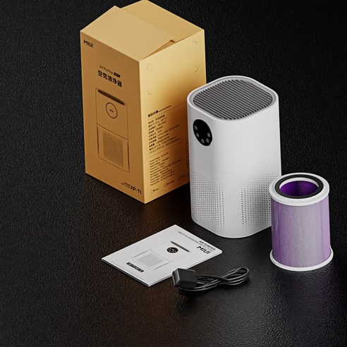 MIUI 공기청정기는 저소음으로 작동하는 자동모드와 타이머 기능이 탑재된 제품입니다.