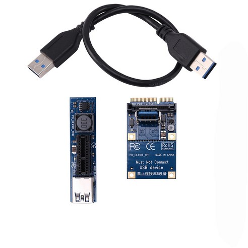 Xzante PCI-E X1 라이저 카드에 미니 PCIE PCI Express 포트 어댑터 SATA 전원 확장기 30cm USB 확장 케이블, 독물