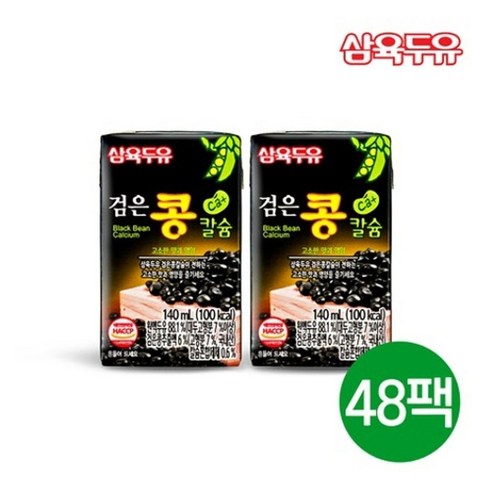 삼육두유 [삼육두유]검은콩 칼슘 140ml 48팩, 48개
