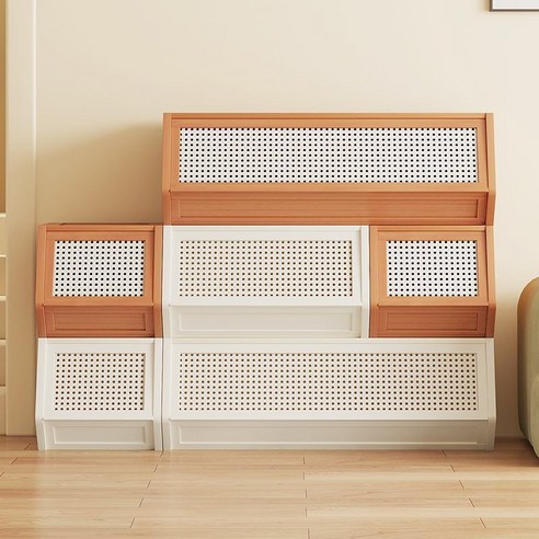 Alemon 뱀부 원목 수납장으로 좁은 거실을 넓고 깔끔하게