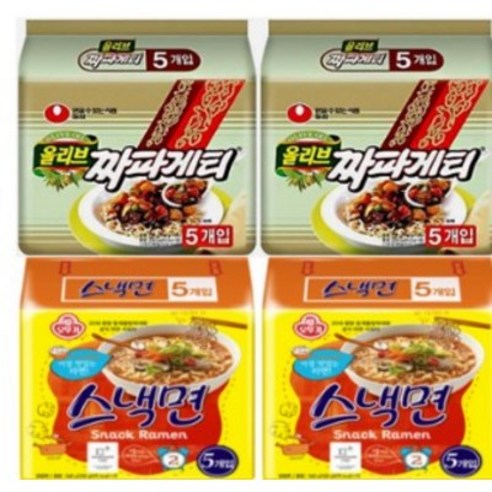 짜파게티10개+스낵면10개, 짜파10+스낵10