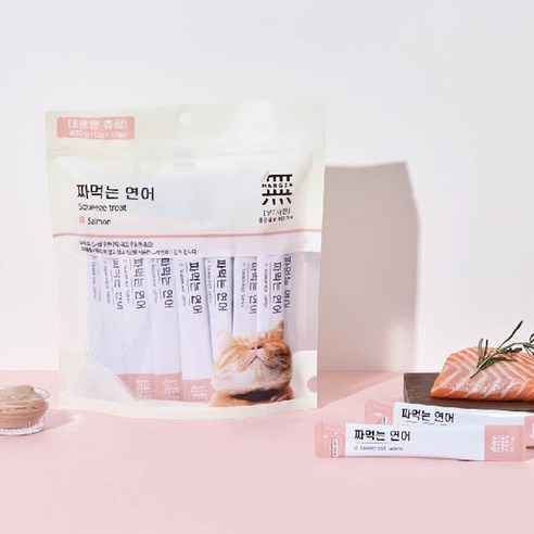 고양이를 위한 수분 보충 및 영양 제공: 무마진 대용량츄르 짜먹는 참치