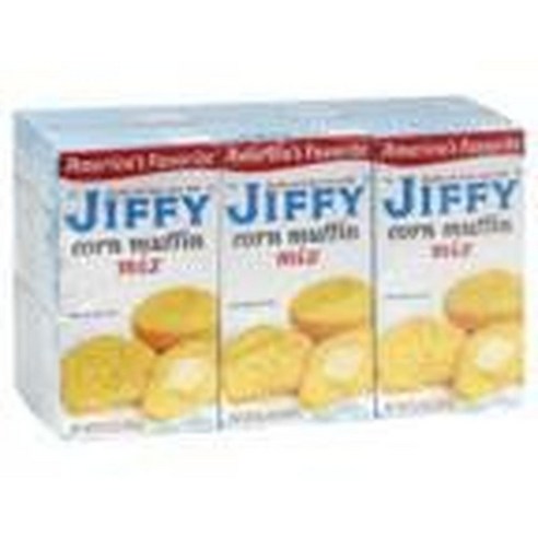 Jiffy 미국직구 지피 채식 옥수수 머핀 믹스 8.5온스 (4개 팩), 사이즈