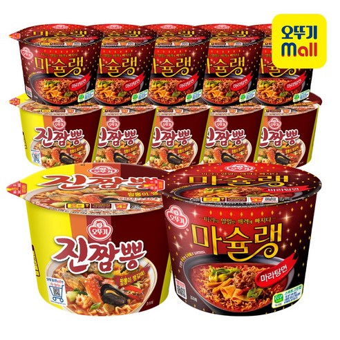 오뚜기 마슐랭 마라탕면 130g 6개+진짬뽕 115g 6개, 1세트