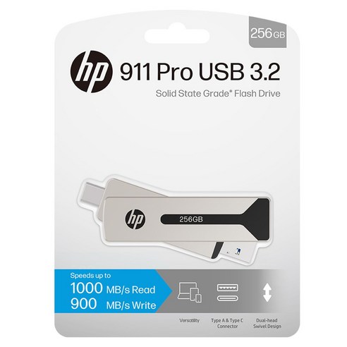 HP 911 Pro 초소형 외장 SSD USB3.2 256GB 스윙형 OTG Type C A