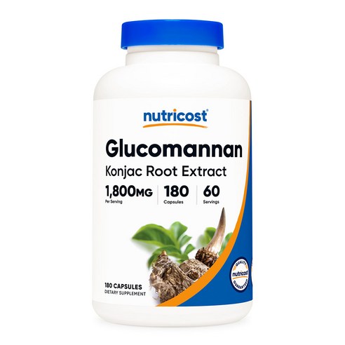 뉴트리코스트 글루코만난 곤약 뿌리 추출물 1800mg 캡슐 180캡슐 1병