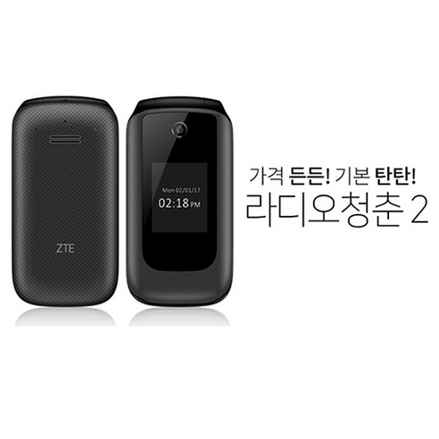 ZTE 라디오 청춘2 S급 ZTE-Z2321K 충전기 포함 모든 통신사 가능 3G 폴더폰 알뜰폰 선불폰 학생폰 효도폰 공기계, 그레이