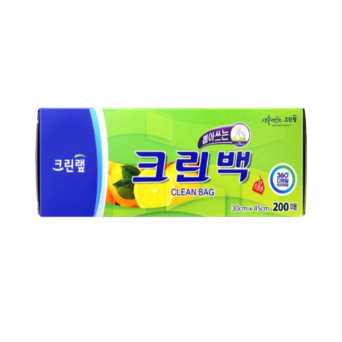 크린랲 뽑아쓰는 크린백 대 30 cm x 45 cm, 대(L), 200개입, 1개