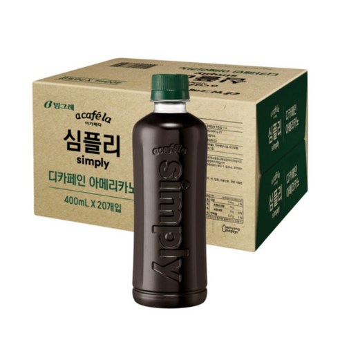 아카페라 아메리카노 디카페인 최화정커피 400ml 20개, 아메리카노 디카페인 400ml 20개