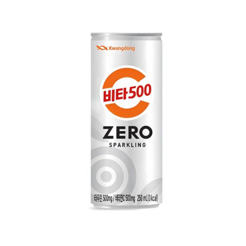 광동제약 비타500 제로 스파클링 비타민 음료, 250ml, 6개