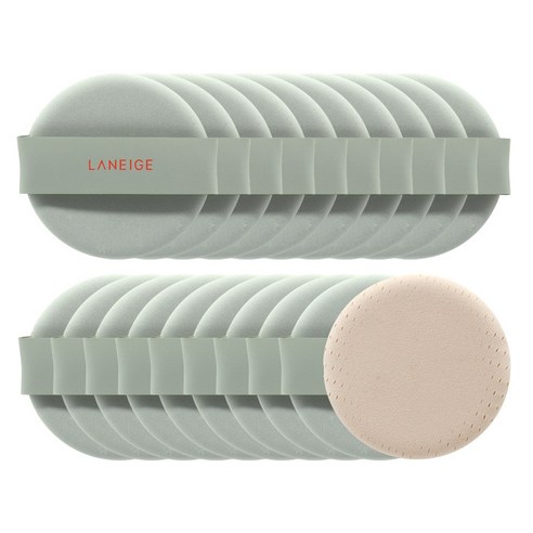 헤라 설화수 아이오페 쿠션 퍼프 모음, 20개, 라네즈 아이보리 퍼프