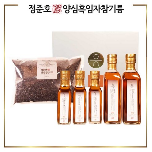 [정준호기름] 정준호양심흑임자참기름 5본입 선물세트, 1개