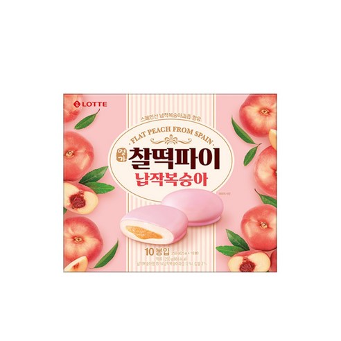 찰떡파이 납작복숭아, 250g, 2개