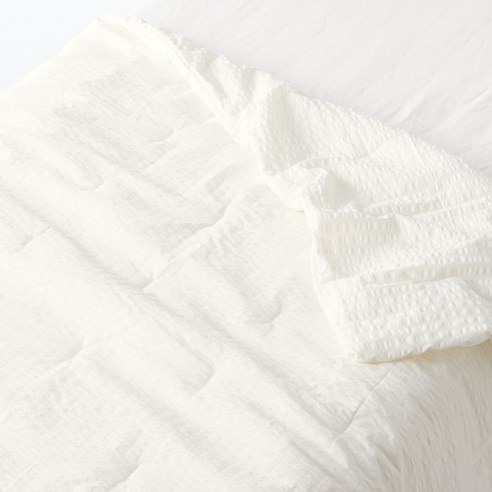 무인양품 MUJI 면 서커 얇은 이불, 오프화이트