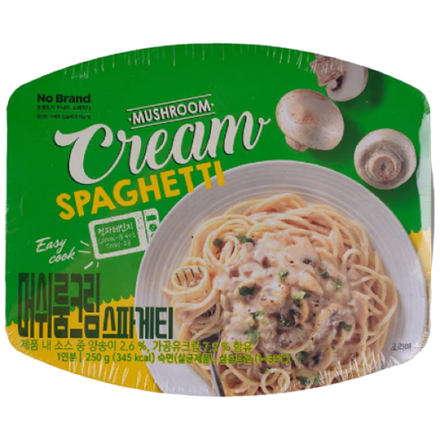 노브랜드 머쉬룸 크림 파스타