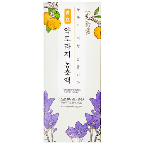 청숨 발효 약도라지 농축액 스틱형, 100g, 1박스, 10개입