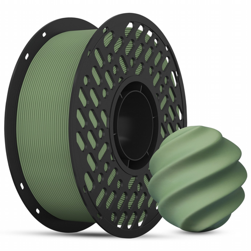 3D프린터 매트 PLA 필라멘트 1.75mm 1kg 무광 뱀부랩 P1S X1C A1 호환, 올리브 그린, 무광 시리즈