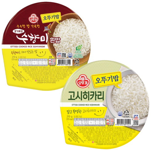 오뚜기밥 수향미 210g 12개+고시히카리 210g 12개, 210g, 24개