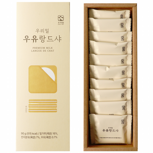 우리밀 우유랑드샤, 1세트, 90g