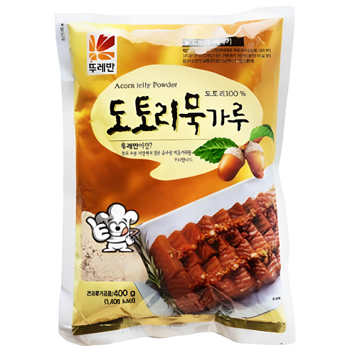 도토리묵가루, 400g, 4개