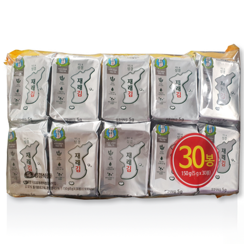 "혼밥족, 자취생 필독! 밥 한 끼가 예술이 되는 마법, 지도표 성경재래식탁김" 성경김