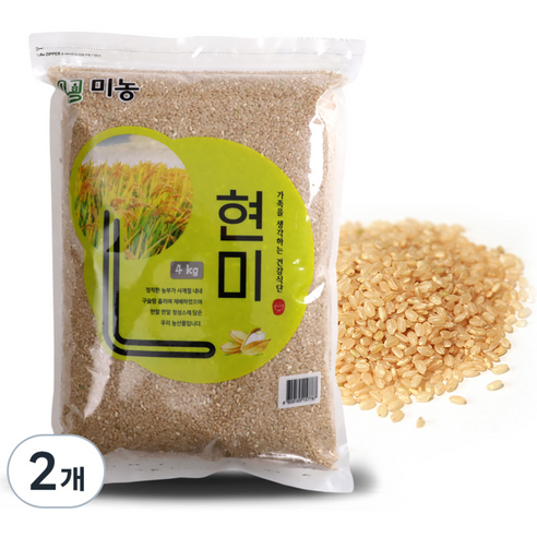 미농 국산 현미, 4kg, 2개