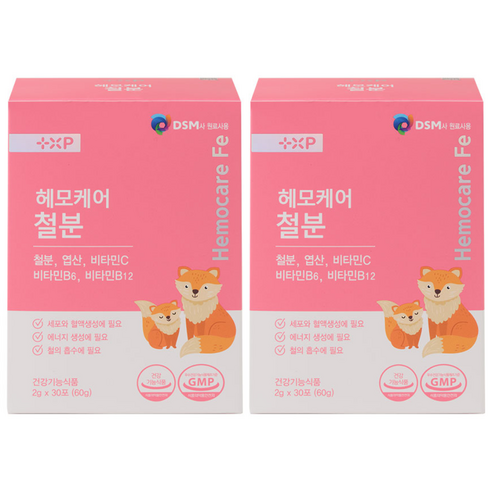리포퍼 식물성 철분 어린이부터 임산부까지 흡수율 높은 비헴철 철분제 헤모케어 철분, 2개, 30회분