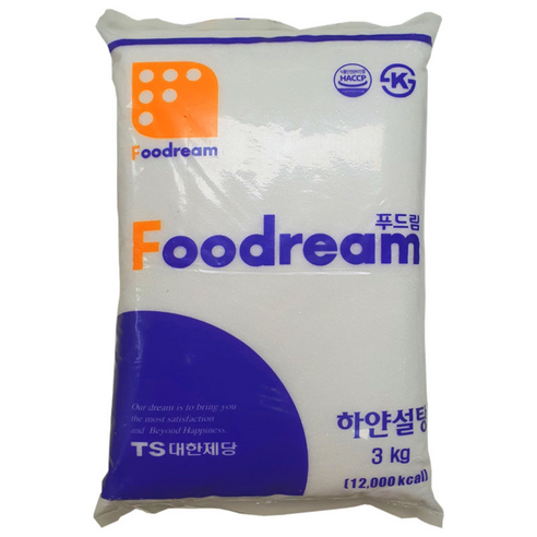 [트윈스몰] 원당 100% 대한제당 푸드림 하얀 설탕 3kg