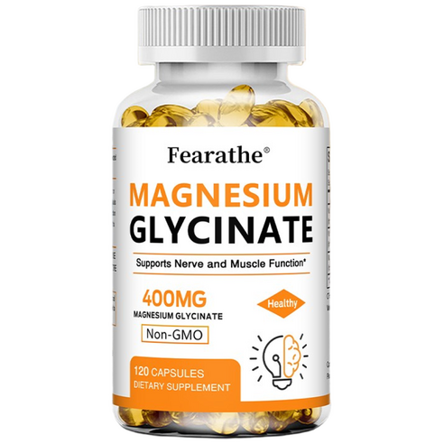 마그네슘 글리신 400mg 미네랄 보충제로 남녀 모두에게 적합하며 자연적인 수면지원과 근육회복, 높은 흡수율, 3개, 120회분