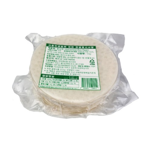 쿡샾 월남쌈 원형 1kg, 1kg, 1개