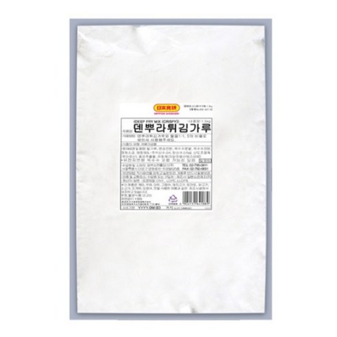 일본 쇼켄 업소용 덴뿌라고 튀김가루 1.5kg, 1.5kg, 1개