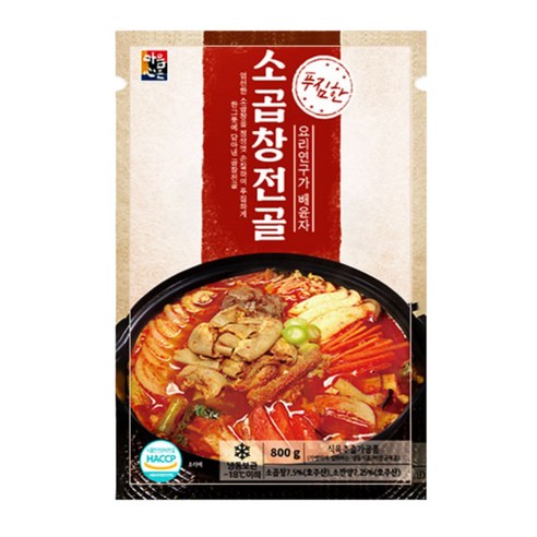 (m)[마음심은] 배윤자 푸짐한 소곱창전골 800g x 3팩, 800g, 3개