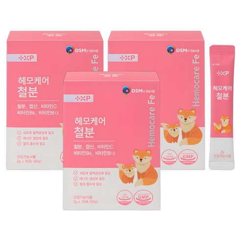 온가족 철분 임산부철분제 변비없는 철분제 빈혈 영양제, 3개, 30정