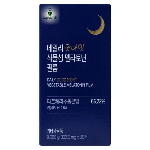 소피아랩 소피아랩 데일리 굿나잇 식물성 멜라토닌 필름 미국산 타트체리 30매 1개