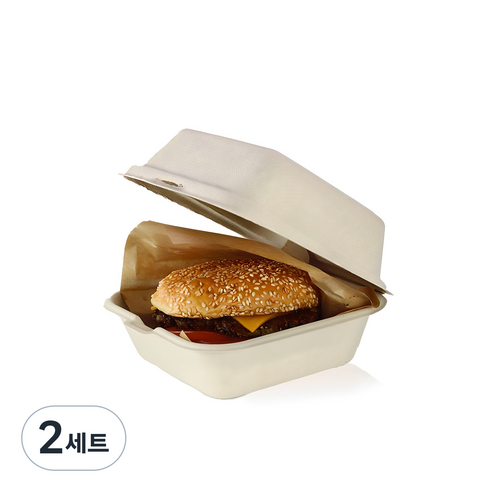 테이크아웃패키지 B003 펄프용기 네이쳐 크라프트색상, 50개입, 2세트