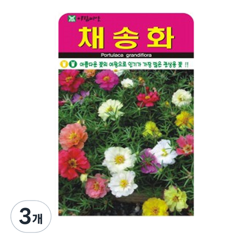 저스틴앤클로이 채송화5000립 고급꽃씨, 3개